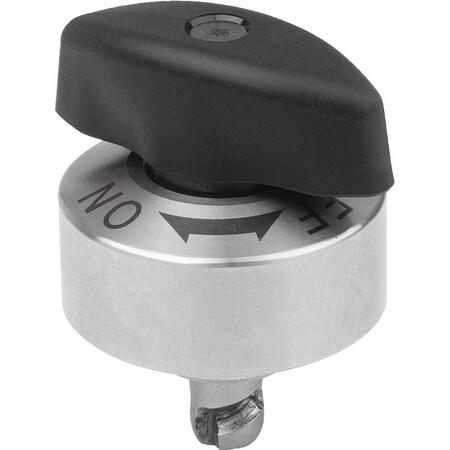 Kipp Rotary Latch, D=8, L=16, 3, Stainless Steel, Comp:Plastic Comp:Black K1559.816